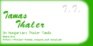 tamas thaler business card