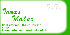 tamas thaler business card
